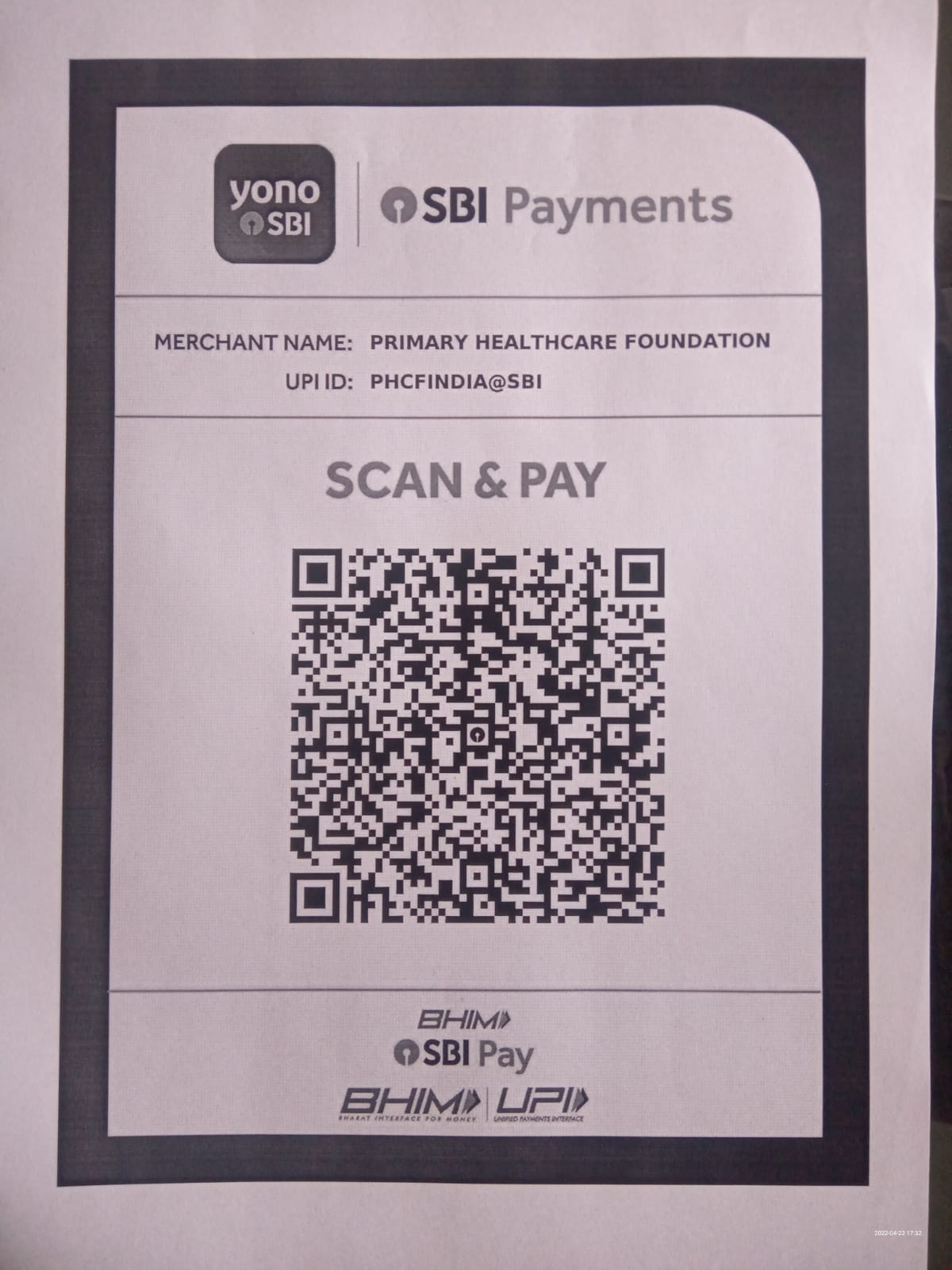 PHCF QR Code
